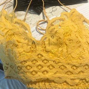 Free People Yellow Bralet